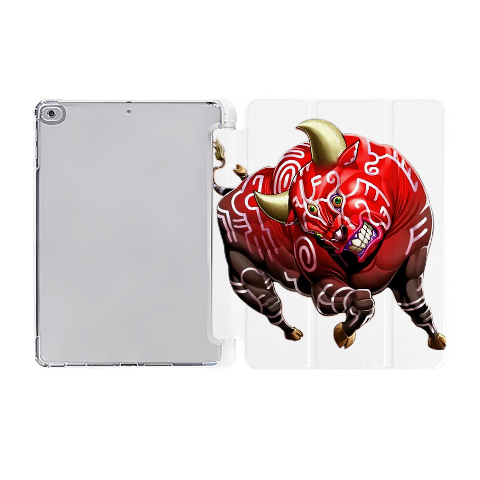 （画像用） 遊☆戯☆王 Yu-Gi-Oh! IPad ケース ペン収納付き 三つ折りスタンド PUレザー×シリコン 対応機種9.5/10.5/10.9インチ